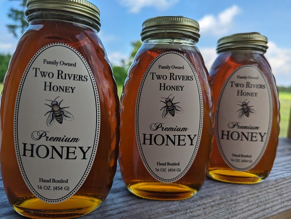 three classic jars of honey